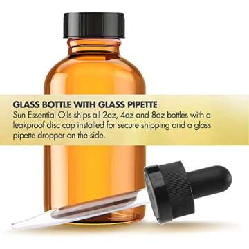 Sun Essential Oils 4oz Lemongrass Essential Oil for Diffuser & Cleaning - Therapeutic Grade - Peppermint Oil