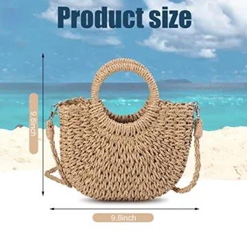 Elegant Rattan Straw Bag for Women - Summer Beach Tote