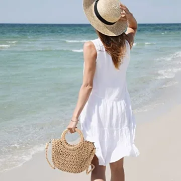 Elegant Rattan Straw Bag for Women - Summer Beach Tote
