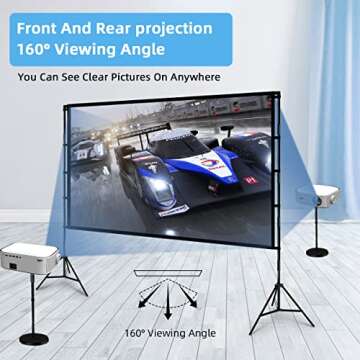 Towond 100 inch Projector Screen for Indoor and Outdoor Use