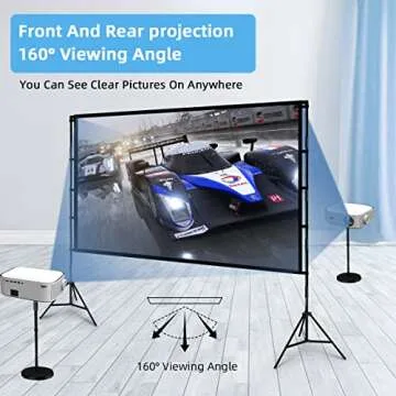 Towond 100 inch Projector Screen for Indoor and Outdoor Use