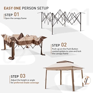 COOS BAY 11x11 Pop Up Gazebo Tent with Mosquito Netting
