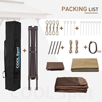 COOS BAY 11x11 Pop Up Gazebo Tent with Mosquito Netting