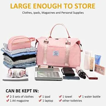 LOVEVOOK Cute Weekender Bag for Women Travel Gym Tote