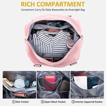 LOVEVOOK Cute Weekender Bag for Women Travel Gym Tote