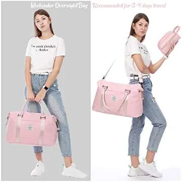 LOVEVOOK Cute Weekender Bag for Women Travel Gym Tote