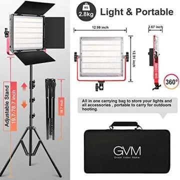 GVM RGB LED Video Light Kit for YouTube & Photography
