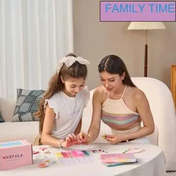 XMZCOLA Clay Beads Bracelet Making Kit, 144 Colors Flat Polymer Friendship Spacer Heishi Beads for Jewelry Making with Letter Beads and Elastic Strings, 2025 Crafts Christmas Gift (144 Colors)