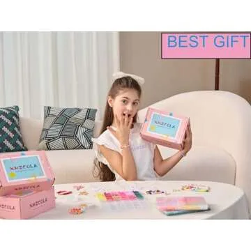 XMZCOLA Clay Beads Bracelet Making Kit, 144 Colors Flat Polymer Friendship Spacer Heishi Beads for Jewelry Making with Letter Beads and Elastic Strings, 2025 Crafts Christmas Gift (144 Colors)