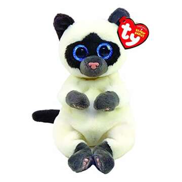 Soft Cat Plush Toy - TY Beanie Babies Miso - 15cm