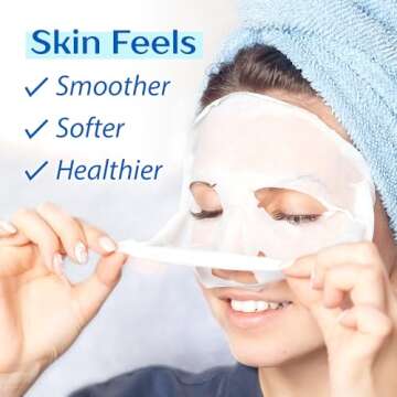 Ebanel 20 Pack Hydrating Collagen Face Masks for Youthful Skin