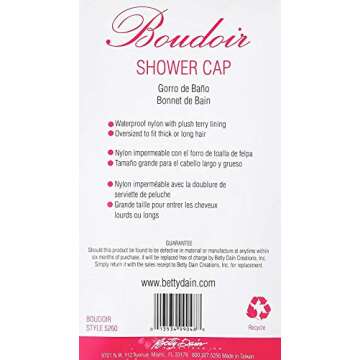 Elegant Reversible Waterproof Shower Cap for All Hair Types