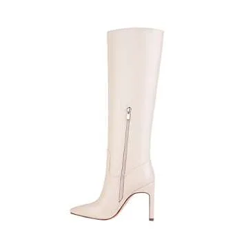 Elegant Sun Gurg Women's Knee High Boots with Comfortable Heels