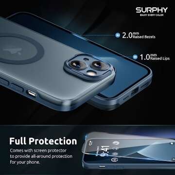 SURPHY Designed for iPhone 14 Plus Case Compatible with MagSafe (6.7 inch, 2022), with Screen Protec...