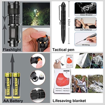 EILIKS 19-in-1 Survival Kit for Men and Women Adventure