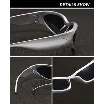 SOAR&EAGLE Y2K 3Pack Polarized sunglasses Wrap Around Men's Women's sunglasses Fashion Sport Shades Sun Glasses