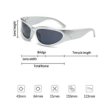 SOAR&EAGLE Y2K 3Pack Polarized sunglasses Wrap Around Men's Women's sunglasses Fashion Sport Shades Sun Glasses