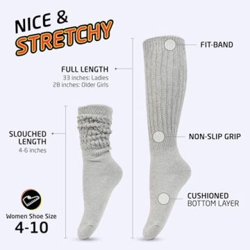 HOT FEET Women's Cozy Slouch Socks 2-Pack - Stylish Comfort