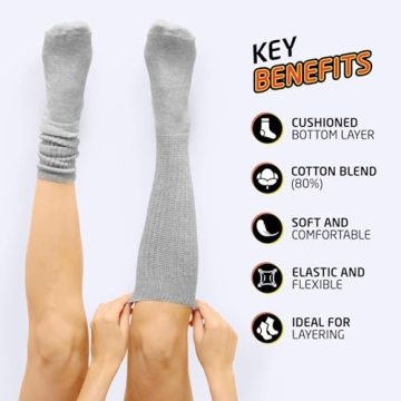 HOT FEET Women's Cozy Slouch Socks 2-Pack - Stylish Comfort