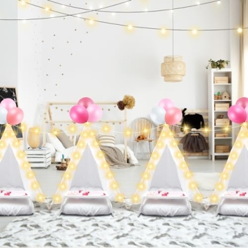 Lemosae Sleepover Teepee Tent Set for Kids' Parties