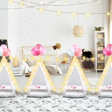 Lemosae Sleepover Teepee Tent Set for Kids' Parties
