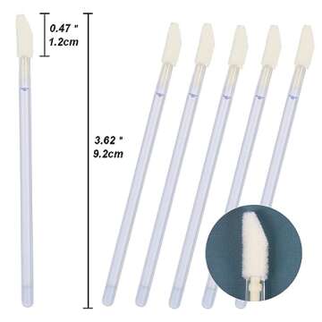 Shintop Disposable MakeUp Lip Brush Pack - 100 Clear Applicators