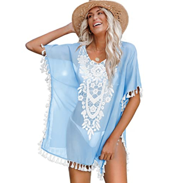 Stylish Women’s Crochet Chiffon Swimsuit Cover Up