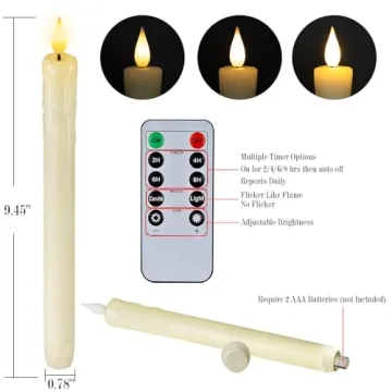 LED Wax Candles with Remote Control - Safe & Elegant