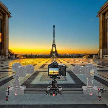 GVM Motorized Camera Slider, 31" Carbon Fiber Dolly Rail Camera Slider with Time-Lapse Photography, ...