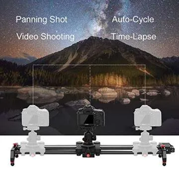 GVM Motorized Camera Slider, 31" Carbon Fiber Dolly Rail Camera Slider with Time-Lapse Photography, Tracking Shooting and 120 Degree Panoramic Shooting for Most Cameras, with Remote Controller