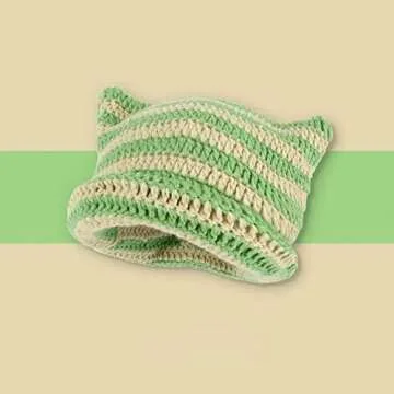 Vintage Beanie Women Fox Hat Y2K Accessories Slouchy Crochet