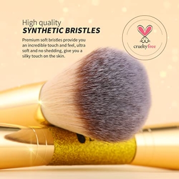 DUcare Double Ended Blush Bronzer Brush for Flawless Makeup