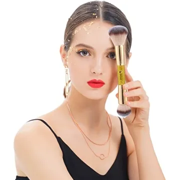 DUcare Double Ended Blush Bronzer Brush for Flawless Makeup