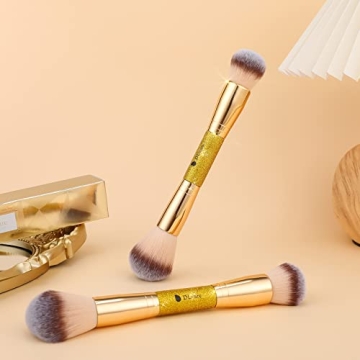 DUcare Double Ended Blush Bronzer Brush for Flawless Makeup