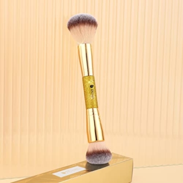 DUcare Double Ended Blush Bronzer Brush for Flawless Makeup