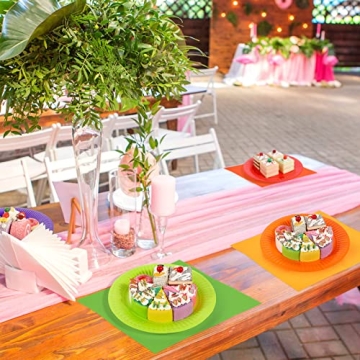 Rainbow Paper Plates and Napkins Set for Colorful Celebrations