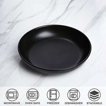 NJCHARMS Ceramic Pasta and Salad Bowls Set of 6