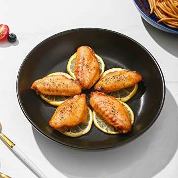 NJCHARMS Ceramic Pasta and Salad Bowls Set of 6