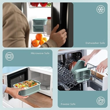 Jelife Extra-Large Stackable Bento Box for Meal Prep