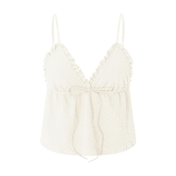 Stylish Mxiqqpltky Y2K Ruched Cami for Women