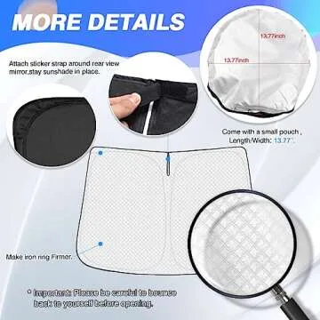 Canvcle Windshield Sun Shade for Nissan Pathfinder 2022-2026