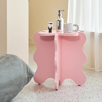 Stylish XBAOMING Pink Petal Coffee Table for Cozy Living