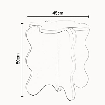 Stylish XBAOMING Pink Petal Coffee Table for Cozy Living