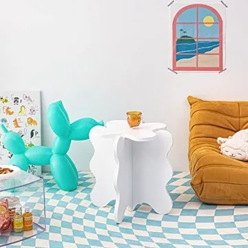 Stylish XBAOMING Pink Petal Coffee Table for Cozy Living