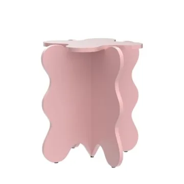 Stylish XBAOMING Pink Petal Coffee Table for Cozy Living