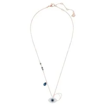 Swarovski Women's Symbolic Evil Eye Pendant Necklace in Rose Gold