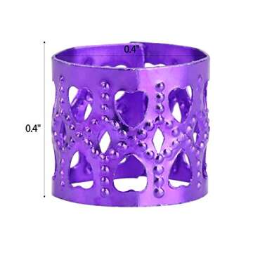 Tbestmax 200 pcs Dreadlocks Beads, Hair Braid Rings/Clips, Hair Cuffs Decoration/Accessories Colorfu...