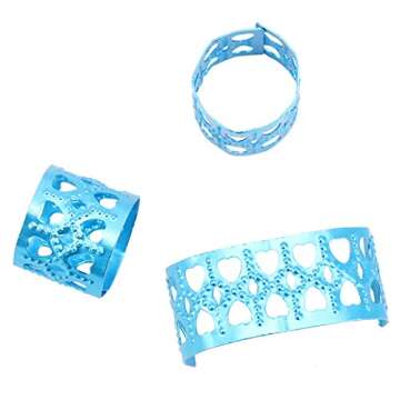 Tbestmax 200 pcs Dreadlocks Beads, Hair Braid Rings/Clips, Hair Cuffs Decoration/Accessories Colorful