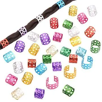 Tbestmax 200 pcs Colorful Hair Braid Rings for Unique Style