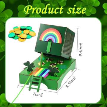 Roacasumy St Patrick's Day Leprechaun Trap Kit for Kids DIY St. Patrick's Day Wood Craft Leprechaun ...